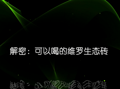 解密：可以喝的維羅生態(tài)磚